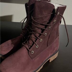 Maroon women timberlands